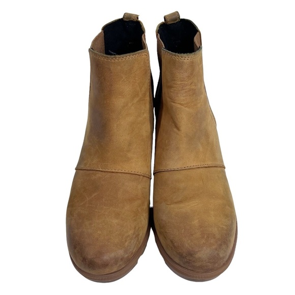 SOREL Joan Of Arctic Tan Leather Wedge II Bootie | 7.5 - Picture 6 of 12